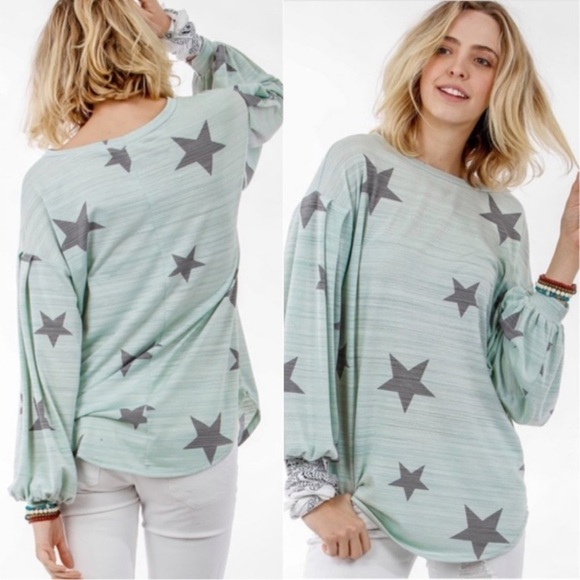 Last One! Mint Stars 🌟 Tunic - Picture 3 of 8